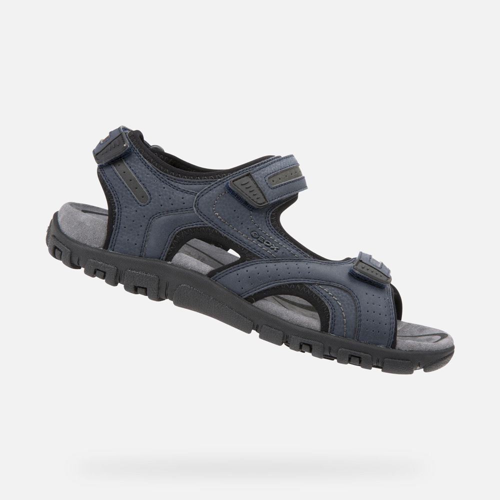 Sandalias Geox Homem Azul Marinho - Strada - UGECY4532